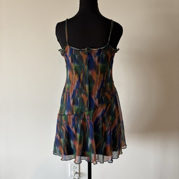 Urban Outfitters Babydoll Mini Dress Sz Small Multicolor Fairy Rainbow Coquette - Picture 8 of 12